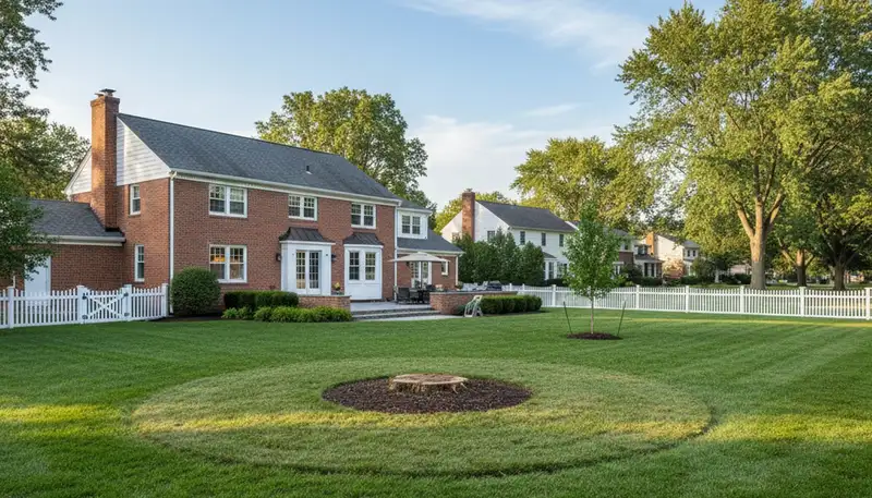 Clean yard after professional stump grinding and tree removal in Highland Park, IL