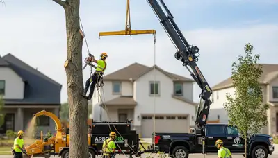 Professional landscaping crew shaping yard in Highland Park, IL by Chop Chop Tree experts
