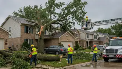 Emergency tree removal after storm damage in Highland Park IL restoring safety and property access