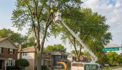 Professional tree removal service in Highland Park IL by certified local arborists